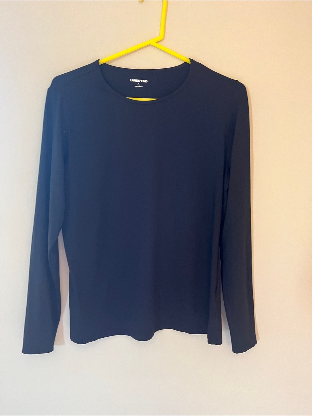 Lands' End Women's Long-Sleeve Crew Top — Navy Blue